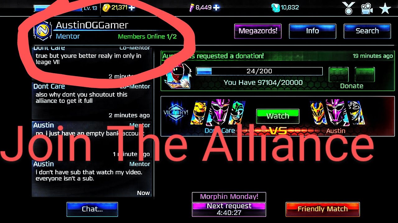 Alliance Battles (Power Rangers Legacy Wars) - YouTube