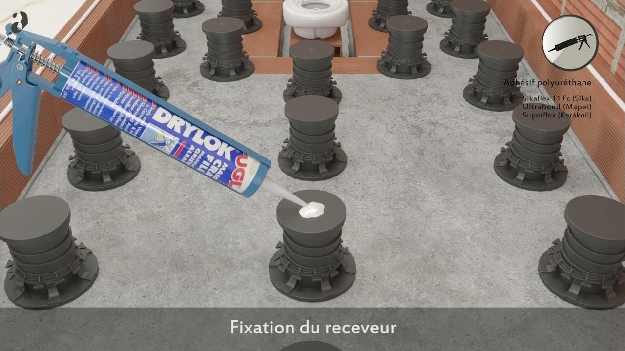 Comment Installer Un Receveur De Douche Surélevé FR | Installation surélevée (avec plots) d'un receveur de douche et de