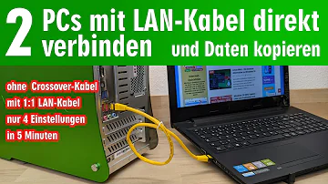 Wie verbindet man 2 Laptops mit einem LAN-Kabel?