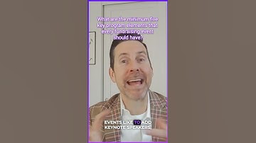 The Five Essential Elements for Every Fundraising Event