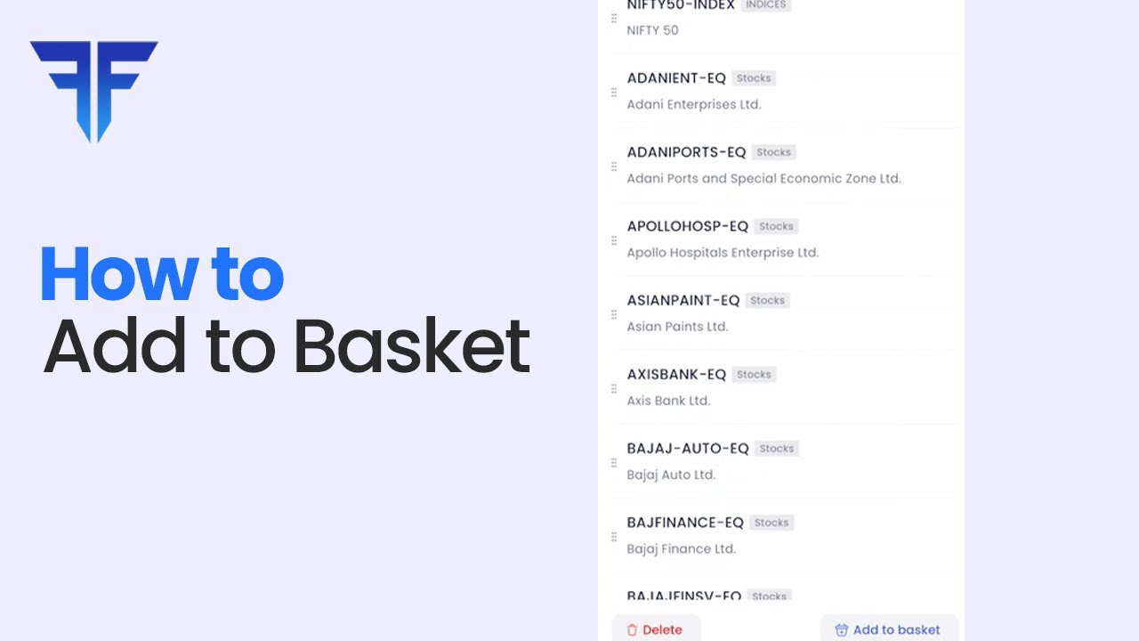 How to Add to Basket on Fyers