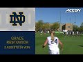 Notre Dame's Grace Restovich Picks Up 2 Assists In Win