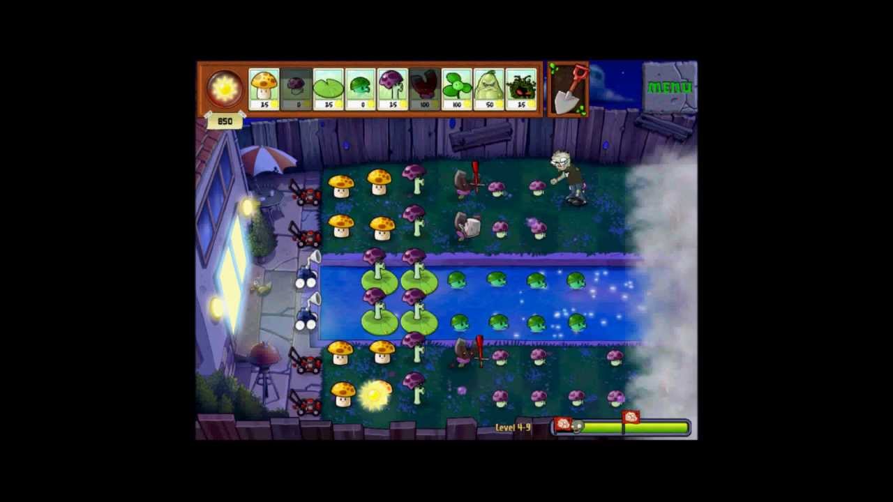 Plants Vs. Zombies Hd Walkthrough | Fog: Levels 4-1 To 4-10 |  Casualgameguides.Com