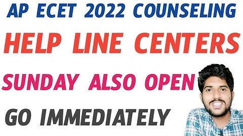 Ap Ecet 2022 Today Sunday also help line centers open | go fast