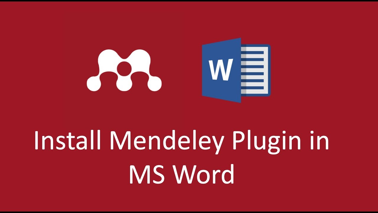 install ms word plugin mendeley