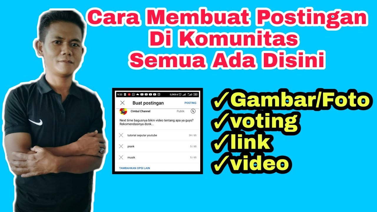 TIPS JITU CARA MEMBUAT POSTINGAN DI TAB KOMUNITAS YOUTUBE Saling