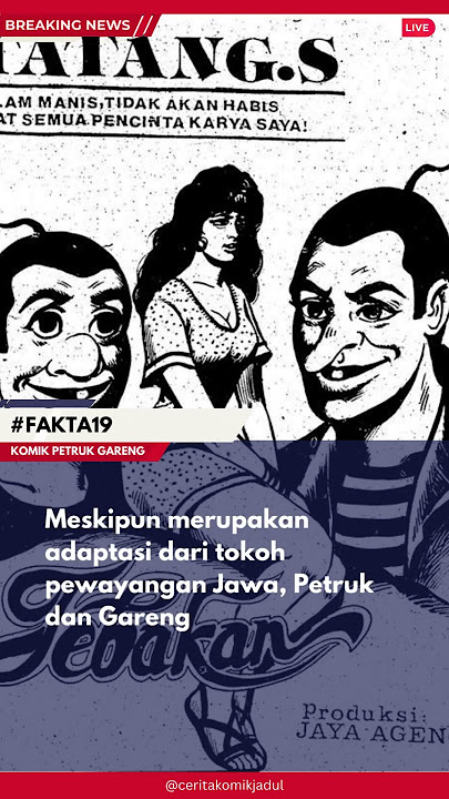 🔴 Fakta Komik Petruk Gareng Karya Tatang S Komik Jadul Indonesia #short #komikjadul