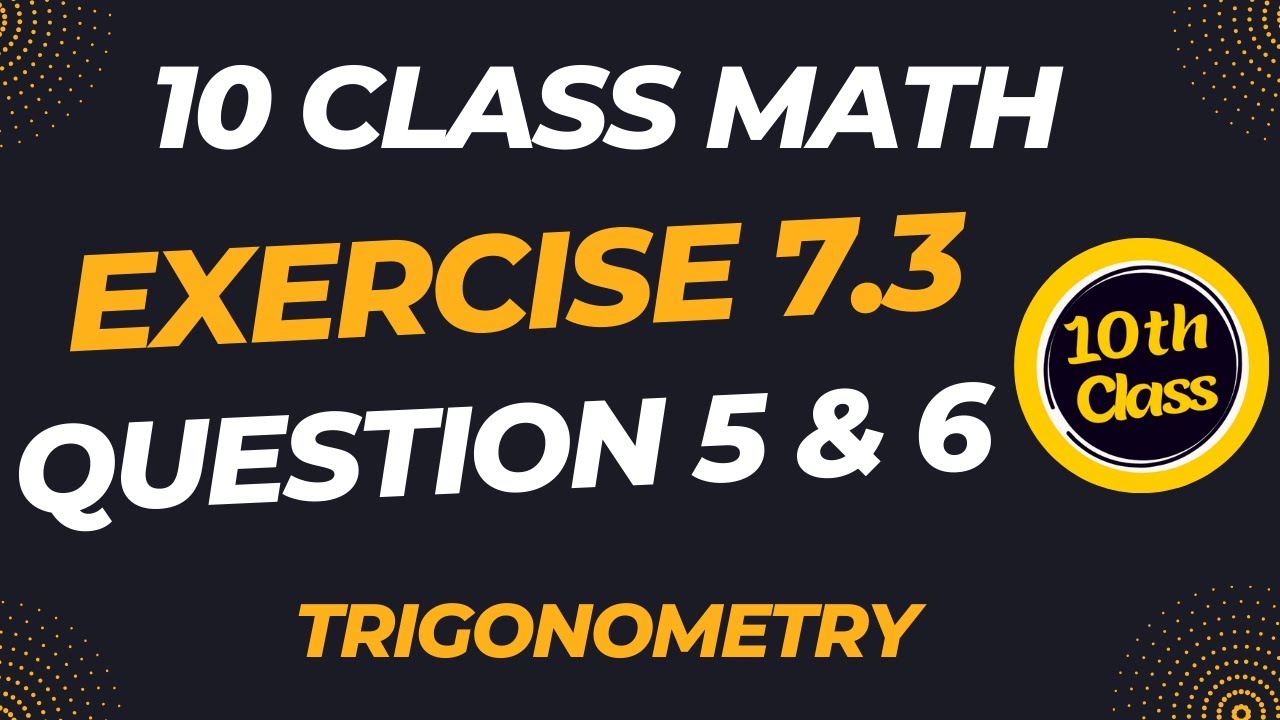 10th class math Exercise 7.3 Question 5 & 6 |Al karam academy - YouTube