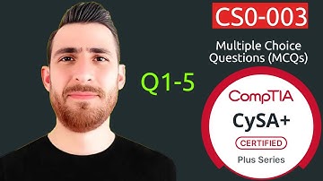 CySA+ | CS0 003 | MCQ Example | Multiple Choice Questions 1-5 | CVSS, CVE, Malware, Firewall, SIEM