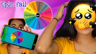 Spin the wheel Makeup challenge 💜 fail or pass???