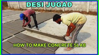 HOW TO MAKE CONCRETE SLAB // MACHINE // SKILLS // DESI JUGAD MACHINE //