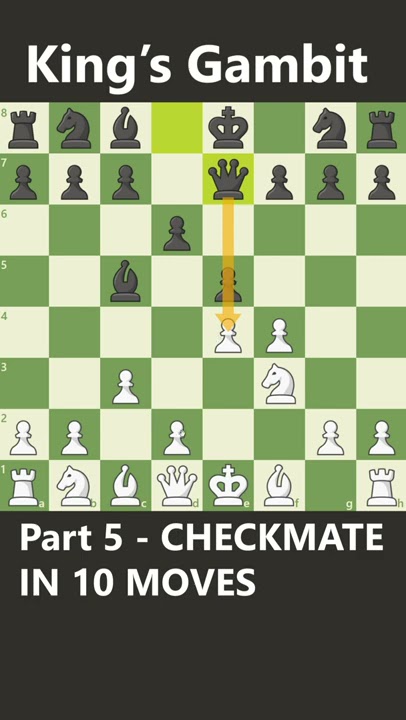 Show King's Gambit Declined until the checkmate Gambito do Rei vai até mate  #ajedrez #chess #xadrez 