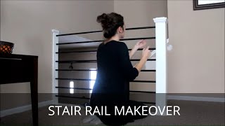 DIY Stair Railing Makeover Baluster and Newel Post Revamp