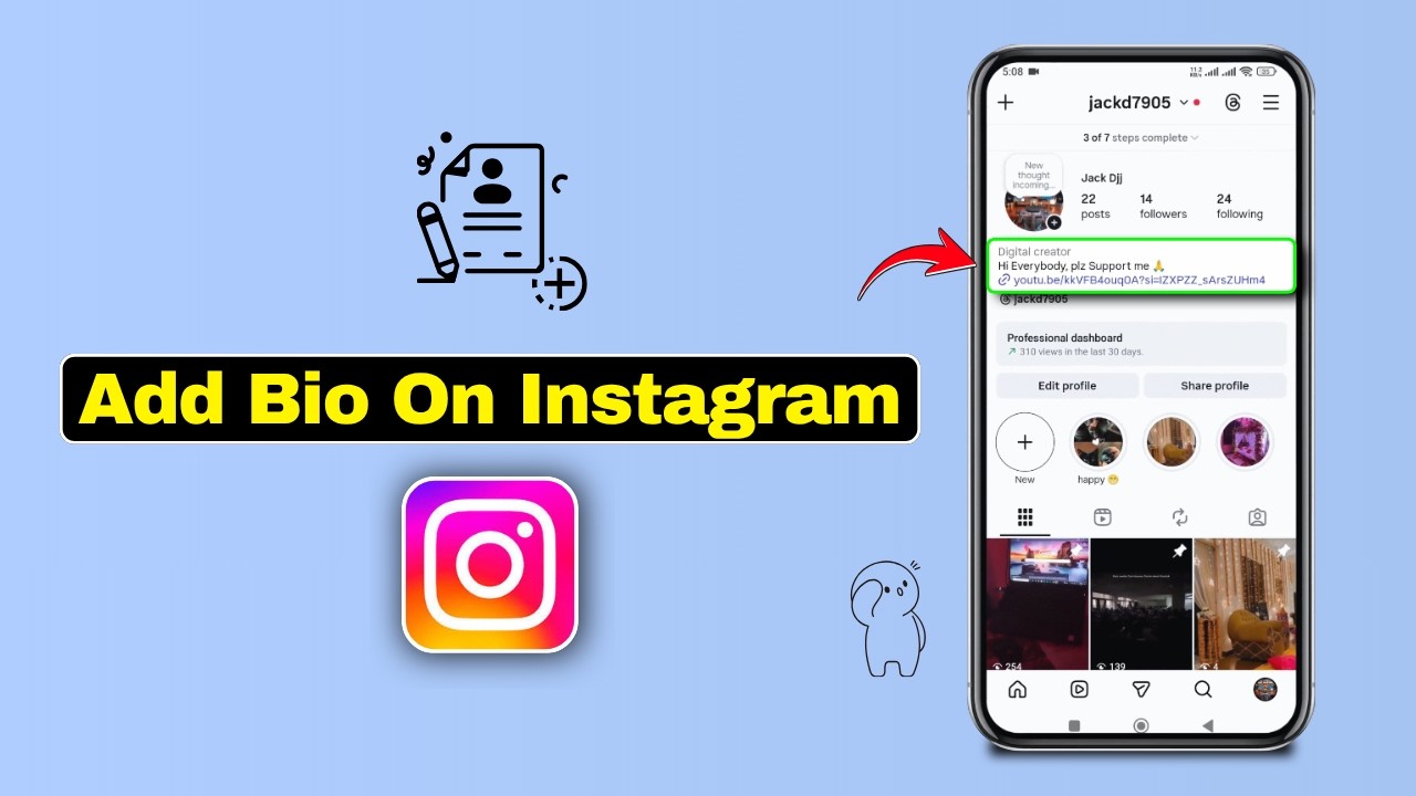 Add Bio Meaning How to Add Bio On Instagram Profile! - YouTube