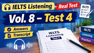 Real IELTS Listening Test – Vol. 8 Test 4 | Full Practice Test with Transcripts