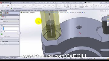 Plummer Block Video Tutorial SolidWorks Part 06 - Nut