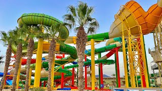 Waterslides at Stella Waterpark in Crete Greece (Stella Palace Resort)