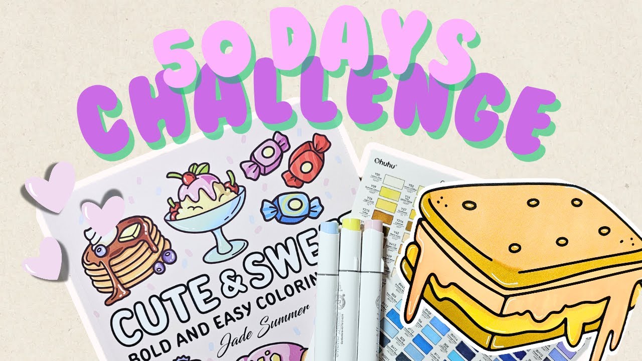 50 Days Challenge #48 Jade Summer Coloring Book