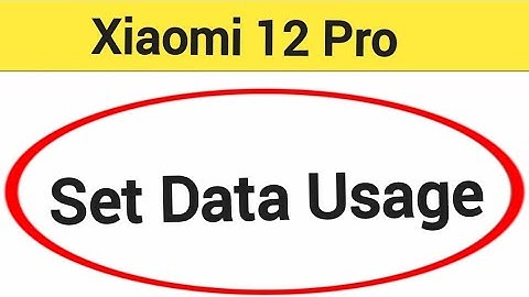 How to set data usage, Xiaomi 12 Pro me data limit Kaise lagaen