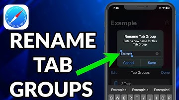 How To Rename A Tab Group In Safari