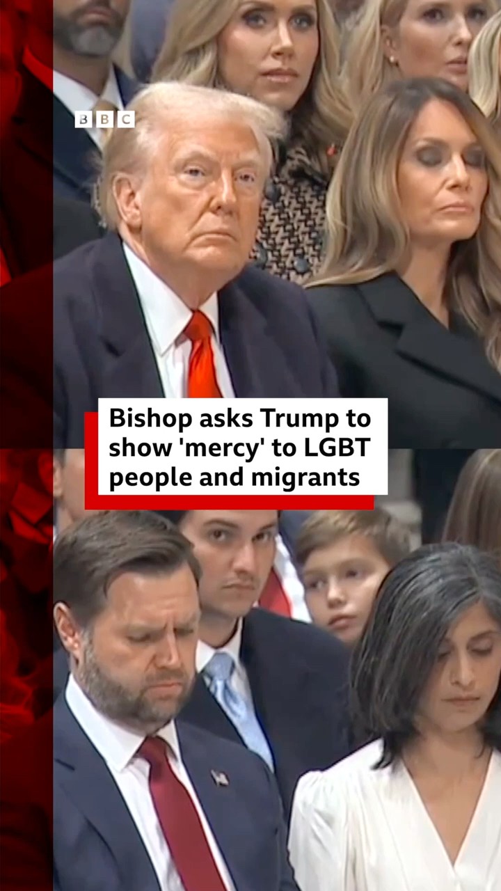 Bishop asks Trump to show 'mercy' to LGBT people and migrants. #Trump #US #BBCNews