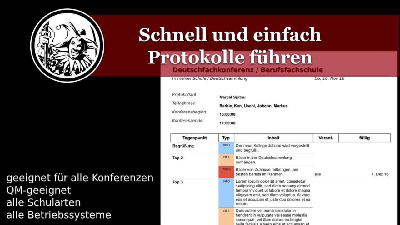 New Protokolle schnell und einfach erstellen