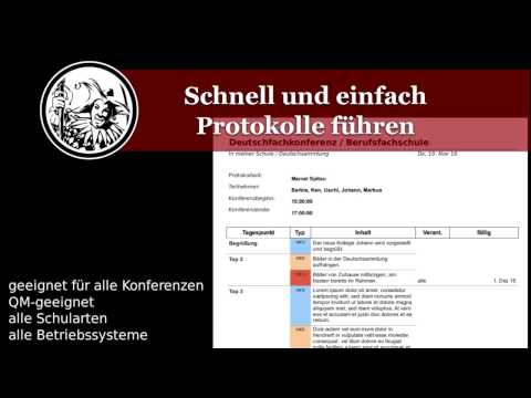 Video: So Erstellen Sie Ein Protokoll Der Szene