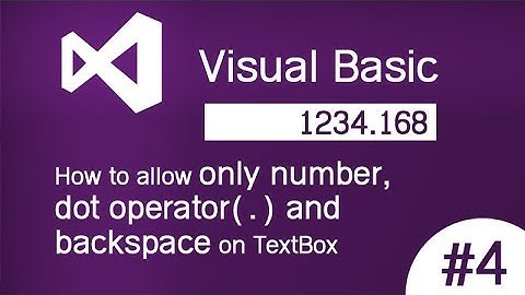 [VB.Net] How to allow only number,decimal (dot operator) and backspace on TextBox