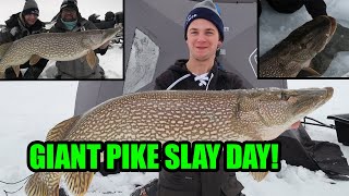 Ice Fishing For GIANT PIKE! | SLAY DAY!!