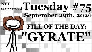 Tuesday, 9/29/26 (DOWNS ONLY CHALLENGE)-- NYT Crossword with Sam