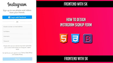 Instagram Signup Form Design HTML,CSS, BOOTSTRAP | Frontend with SK | #frontenddeveloper #webdesign