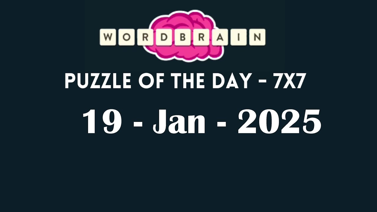 Wordbrain Daily Challenge January 19 2025 | Wordbrain Puzzle of the day Answers