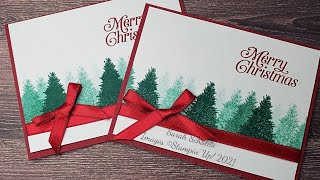 Perfectly Plaid Simple Stamping Christmas Card