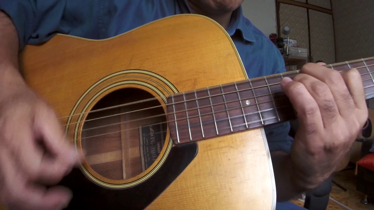 オヤジの挑戦TK□YAMAHA FG-200J□黒ラベル② - YouTube