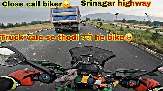 Srinagar highway par Close call thi aaj puri ride cancel ho jati😟Leh Ladakh Ride 2024  @AB Films