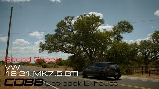homepage tile video photo for COBB Tuning - Sound Check - Titanium Cat-Back Exhaust for Volkswagen Mk7.5 GTI
