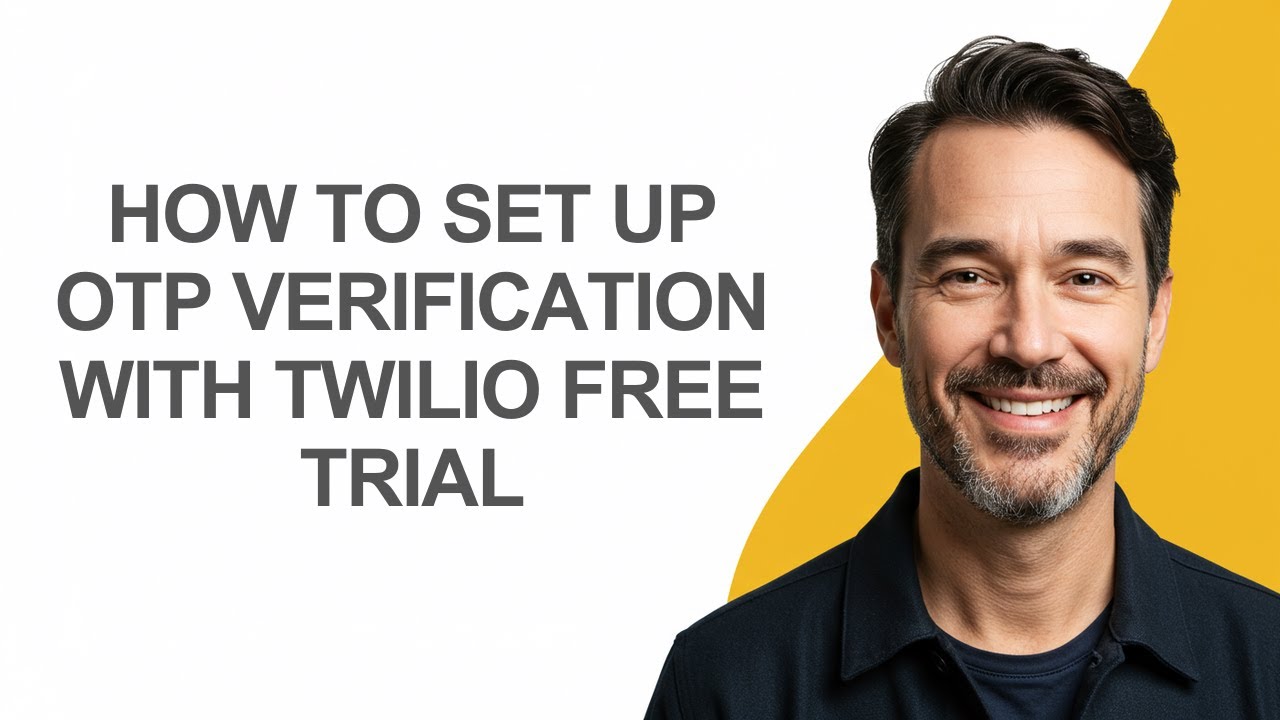 How to Set Up Otp Verification with Twilio Free Trial - KevinHowTo ...