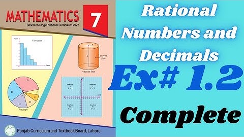 Exercise 1.2 solution || Rational and Decimal Numbers  || Class 7 new mathematics book 2023 PTBB