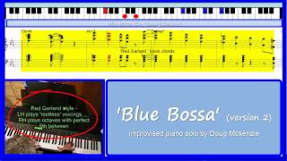 'Blue Bossa' Version 2  - Jazz piano lesson chords