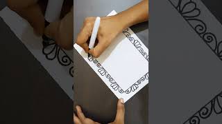 Quick and easy design border for project work #shorts #ytshorts #viral