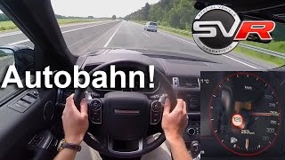 Range Rover Sport SVR 2016 FAST! Autobahn Test Drive POV - Acceleration & Top Speed