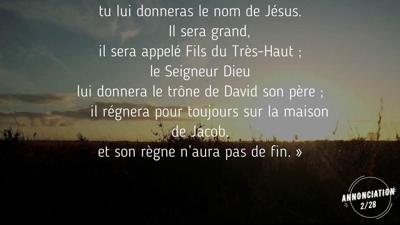 L'Annonciation - Petite vie de Jésus (2/28) - YouTube