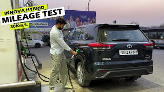 *1 Litre How Many KM* Toyota Innova Hycross Hybrid | Low AC | Real Mileage Test