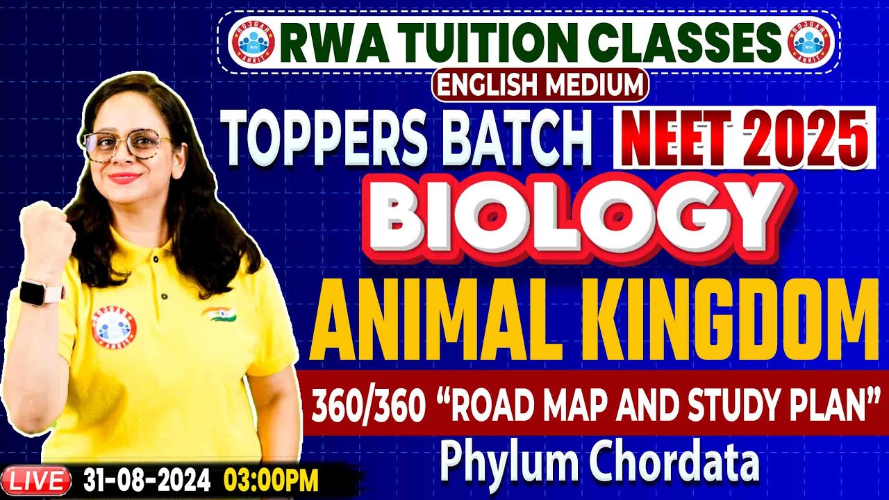 NEET 2025 English Medium Biology Chapter 4 | Animal Kingdom By Vandana ...