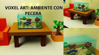 Voxel Art con MagicaVoxel # 18. Modelado de Pecera utilizando el material Glass o Vidrio (parte 1)