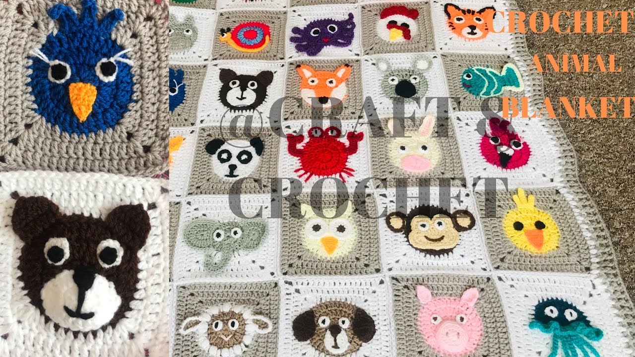Crochet Bear Crochet Bird Crochet Animal Blanket Crochet Baby Blanket Part11 YouTube