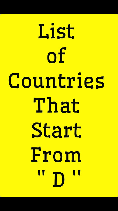 List of Countries That Start From 