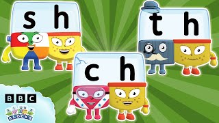sh ch and th letter teams with alphablock h learn to read and spell alphablocks