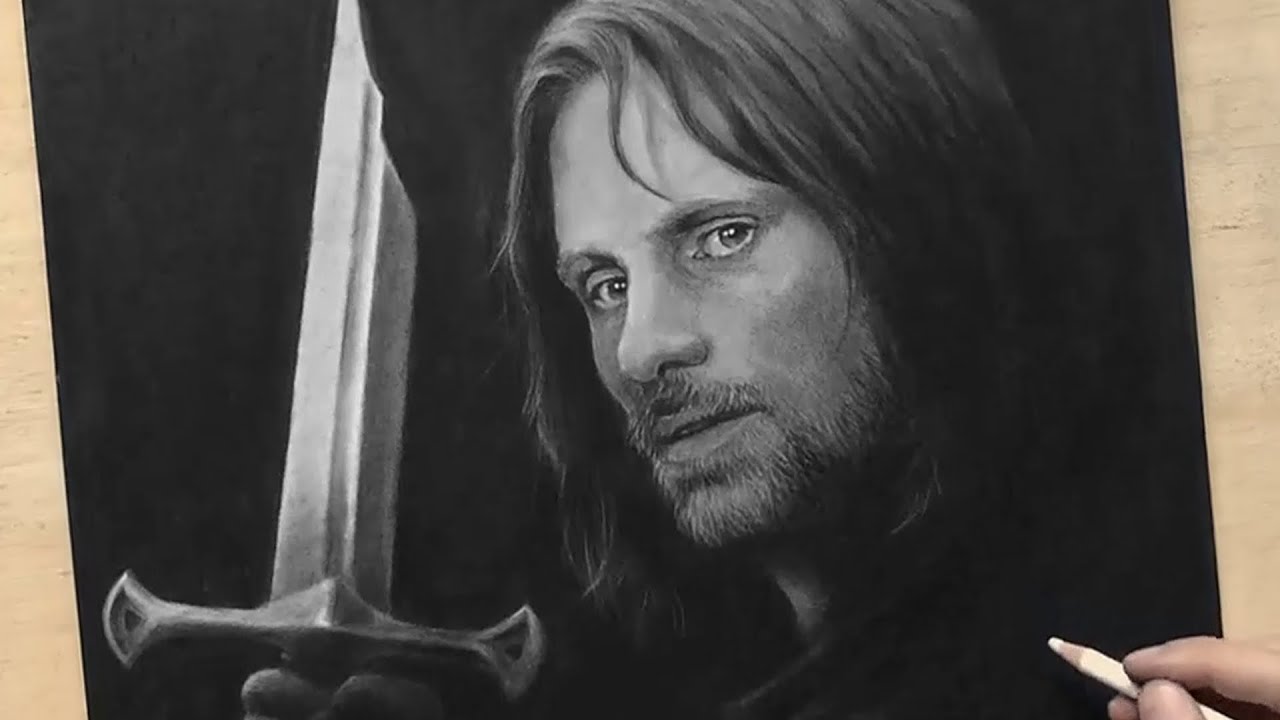 The Lord of the Rings Drawings - Aragorn - YouTube