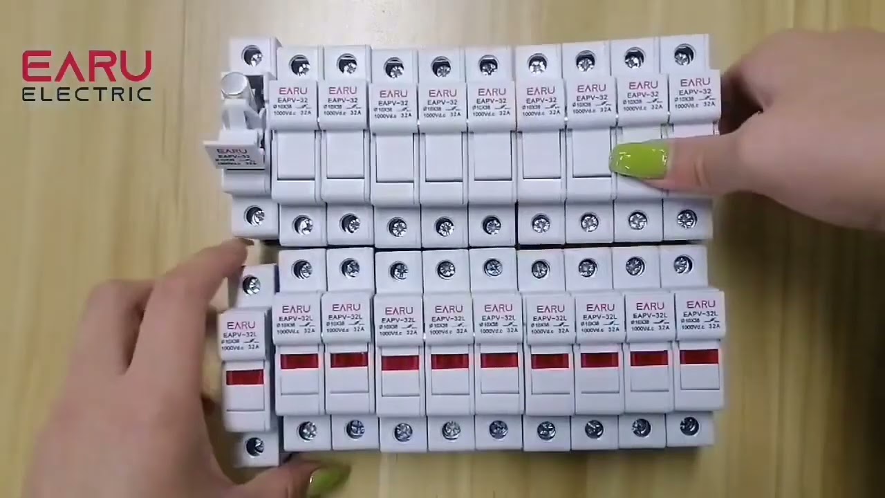 One Set 2P Parallel DC Fuse Holder 10-38mm High Voltage Solar PV 1000 | aaron nola